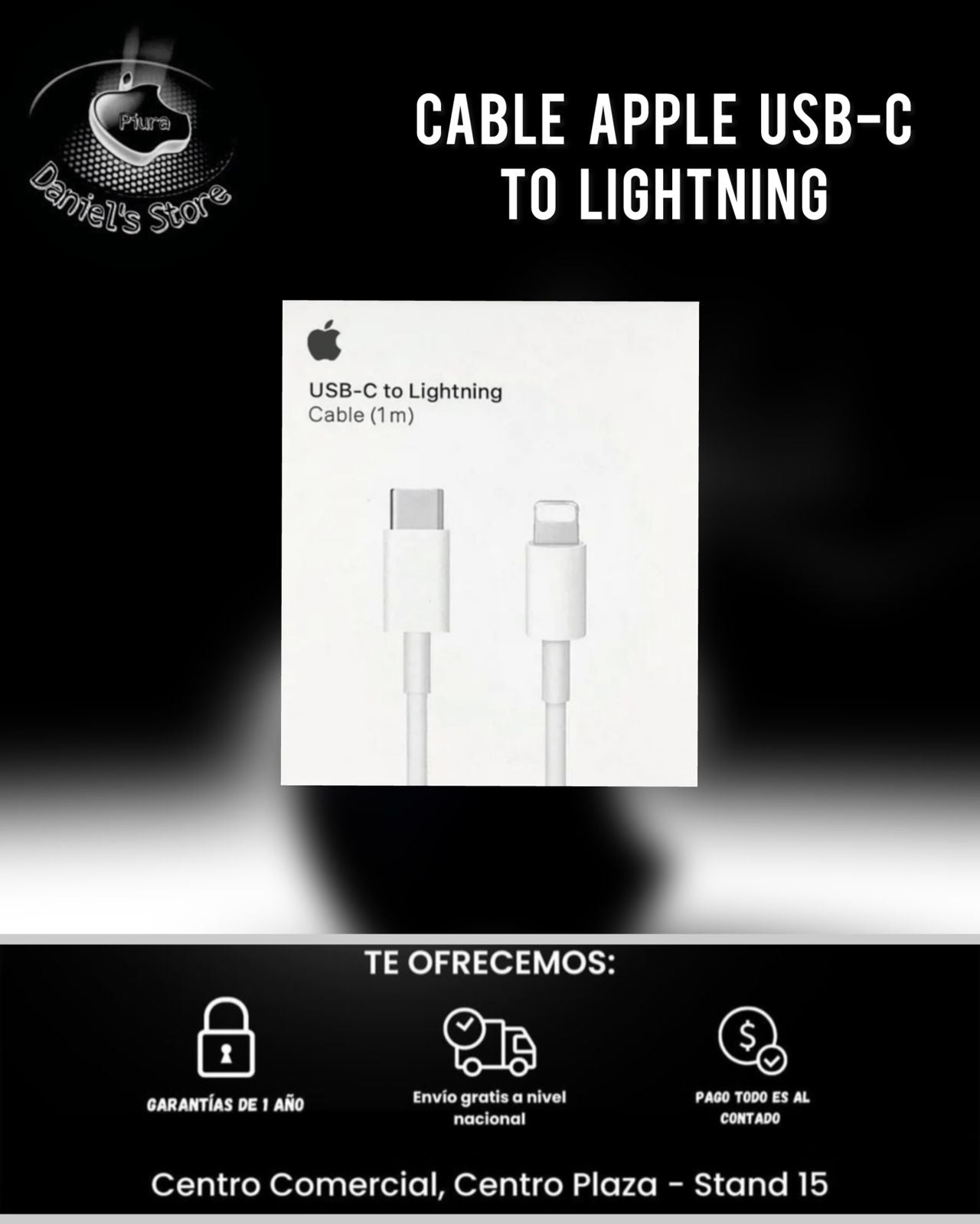 Cable USB-C a Lightning 1M